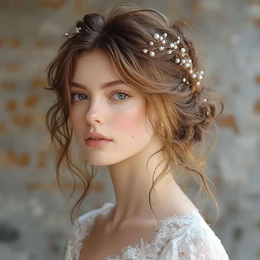 24. Pearl Adorned Loose Curls min