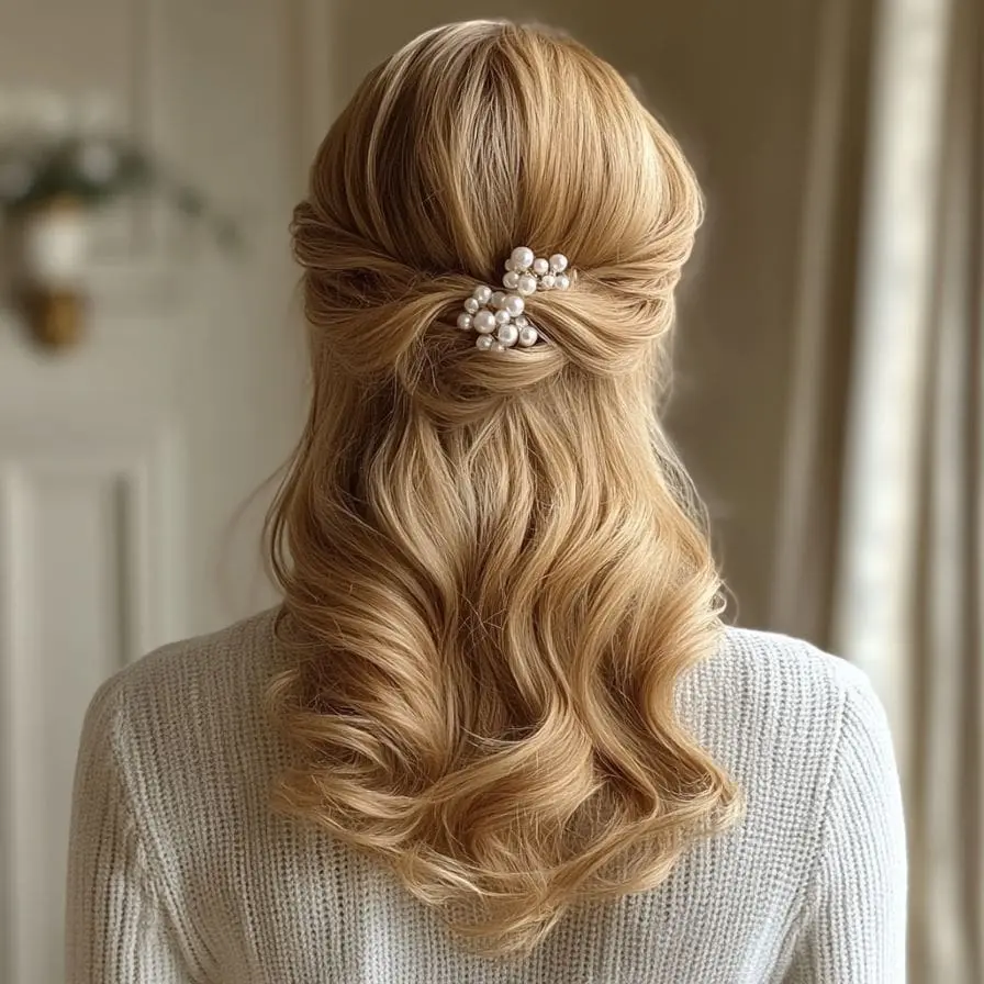 4. Pearl Embellished Loose Waves min