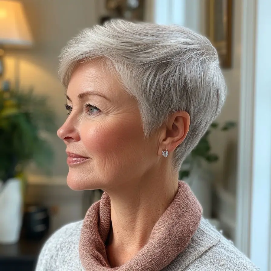 19. Short Wedge with Tapered Nape for Older Women