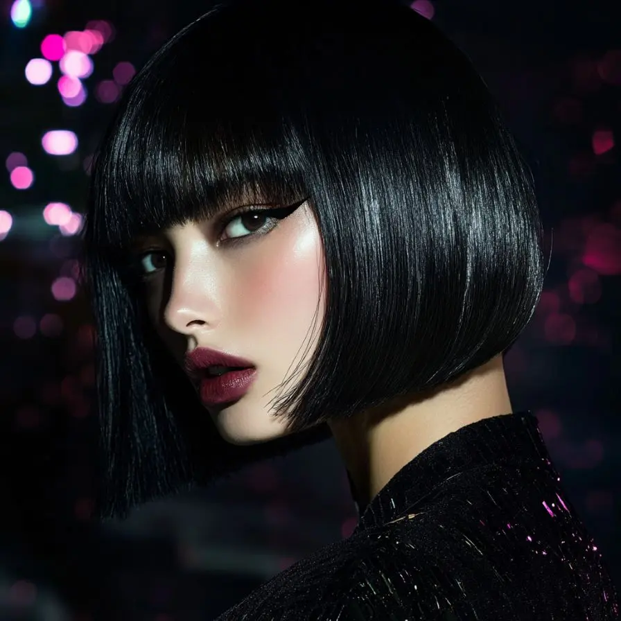 44. Shiny Jet Black Lob