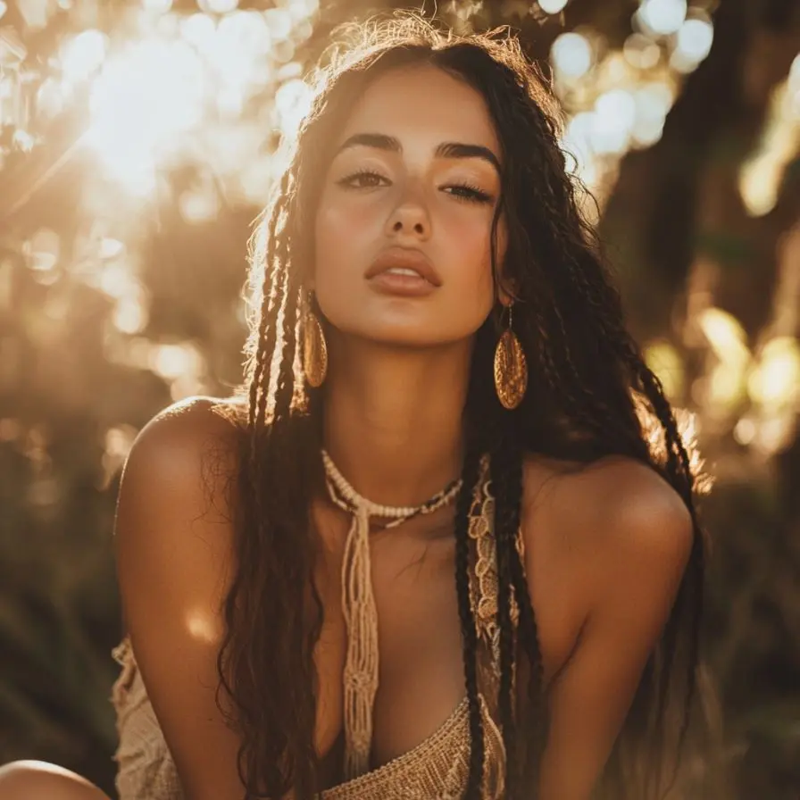 7.Comfortable Knotless Boho Braids