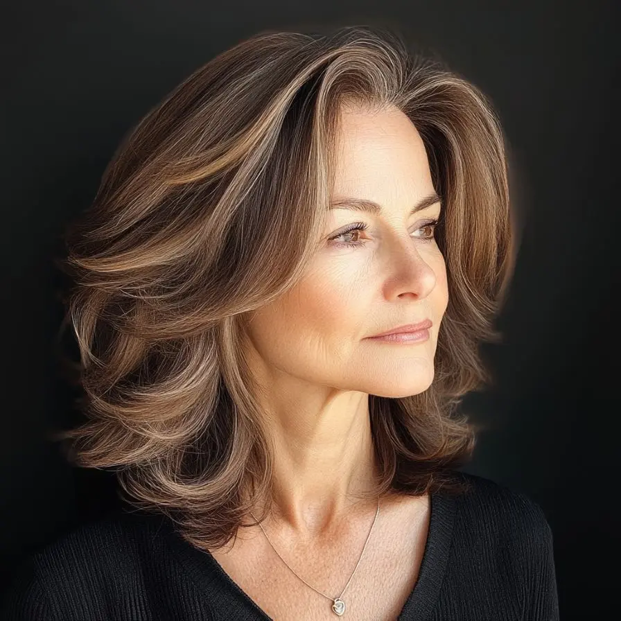 4 Volumizing Mid Length Layers for Women Over 60
